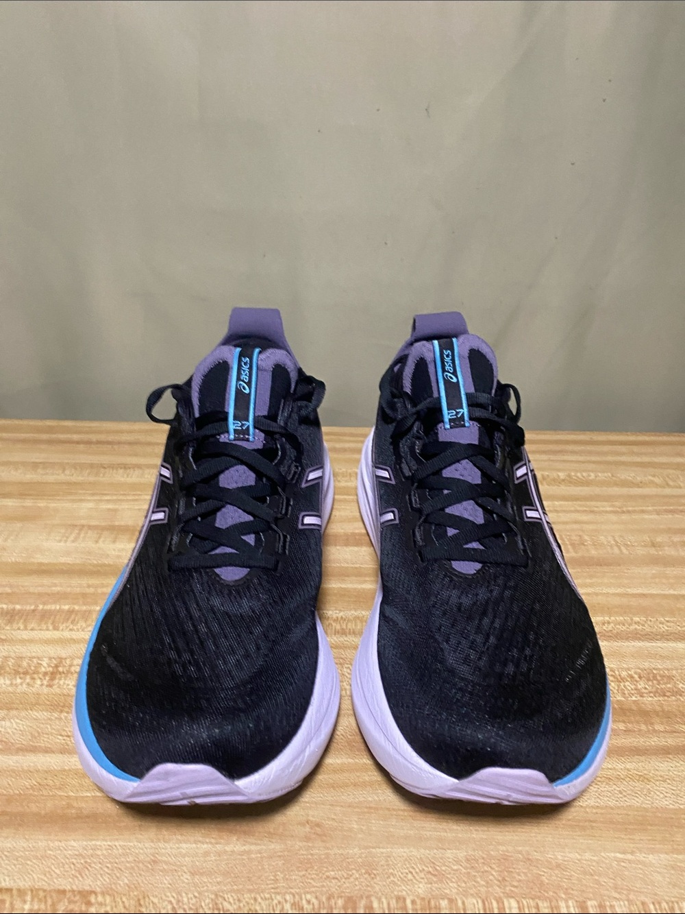 ASICS Gel-Nimbus 27 Black Dust Violet Road Running Shoes Women’s 11 - Picture 2 of 7